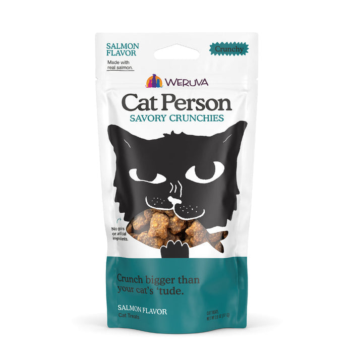 Weruva Cat Person  Salmon Savory Crunchies Cat Treats