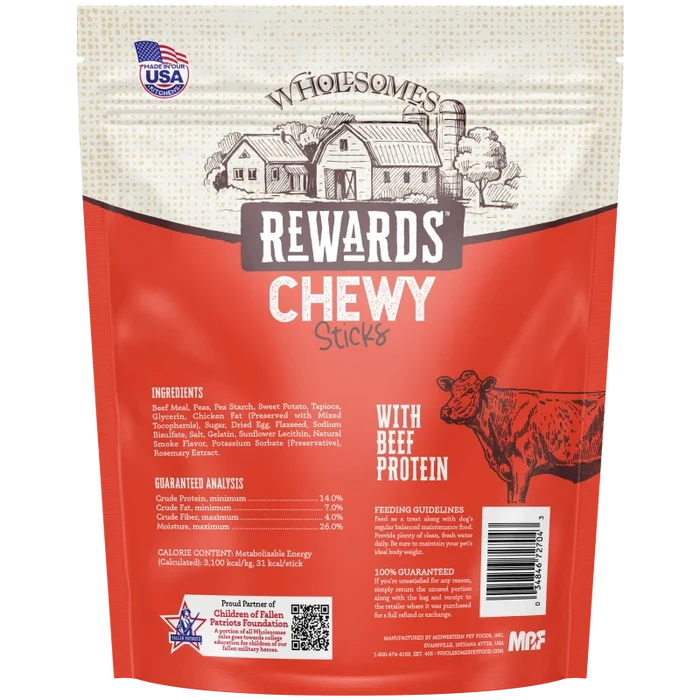 Wholesomes™ Rewards Chewy Beef Sticks Dog Treats