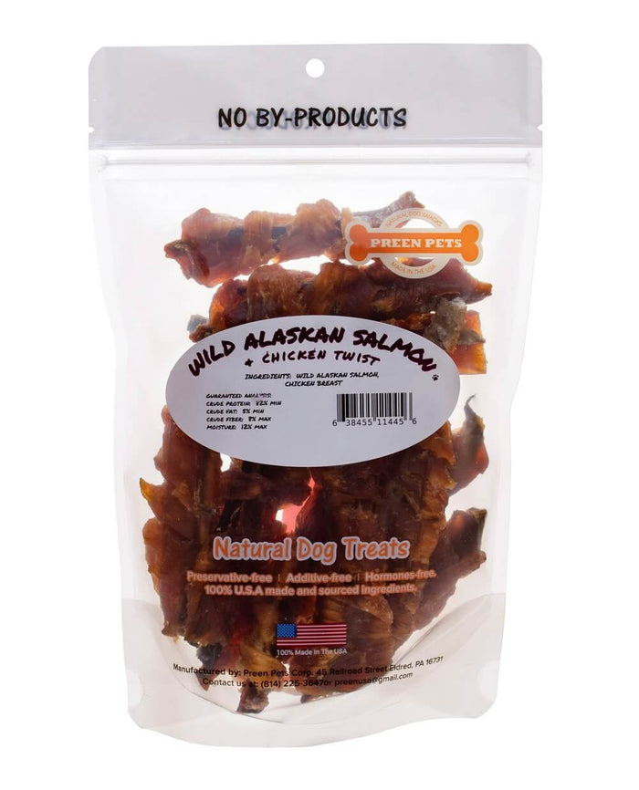 Wild Alaskan Salmon & Chicken Breast Twists — all-natural dog treats made in the USA by Preen Pets (photo 3)
