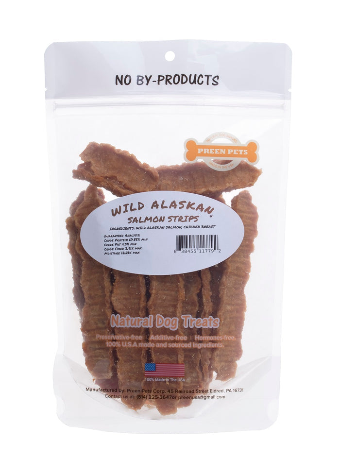 Wild Alaskan Salmon Strips — all-natural dog treats made in the USA by Preen Pets (photo 3)